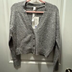 Lululemon Athletica Gray Cardigan Sweater